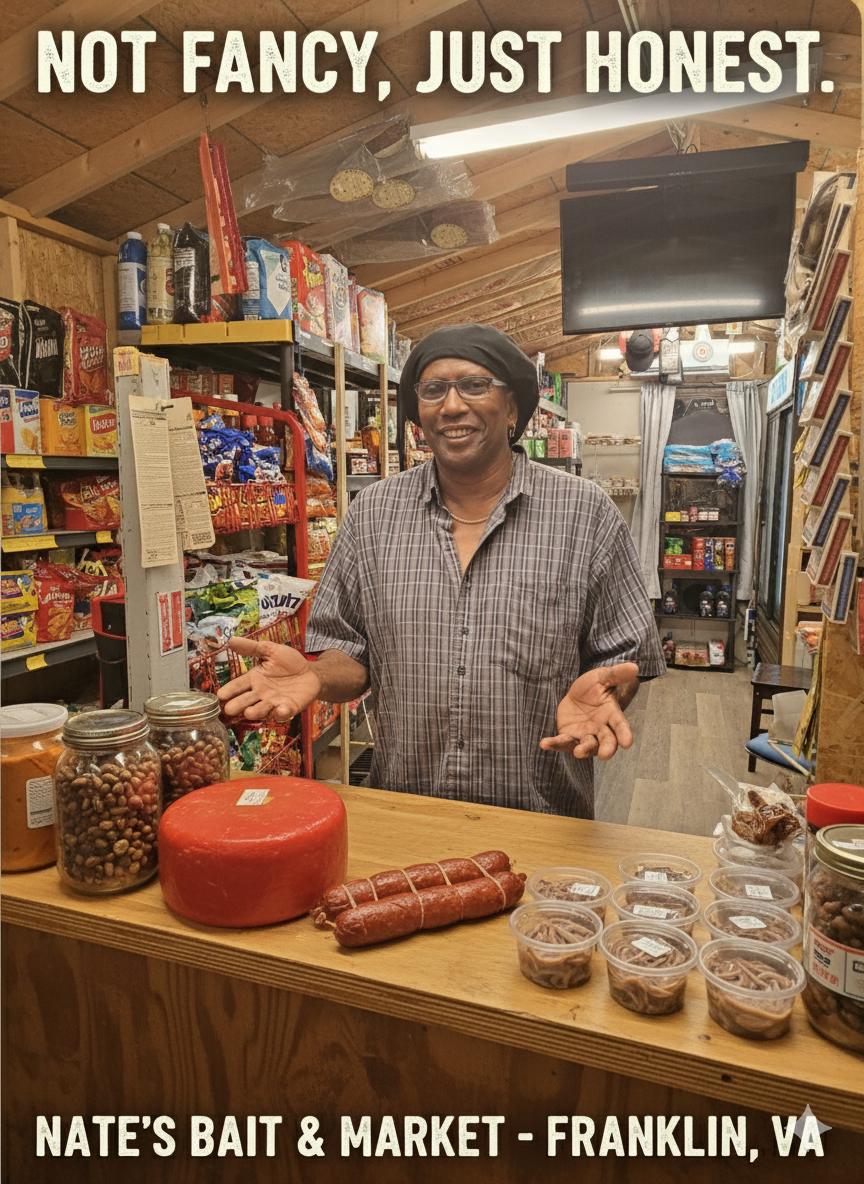 Groceries & Country Store &ndash; Nate's Bait & Market, Franklin VA